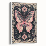 Scandinavian Wall Decor | Nordic Butterfly Art Print in Pink and Gray