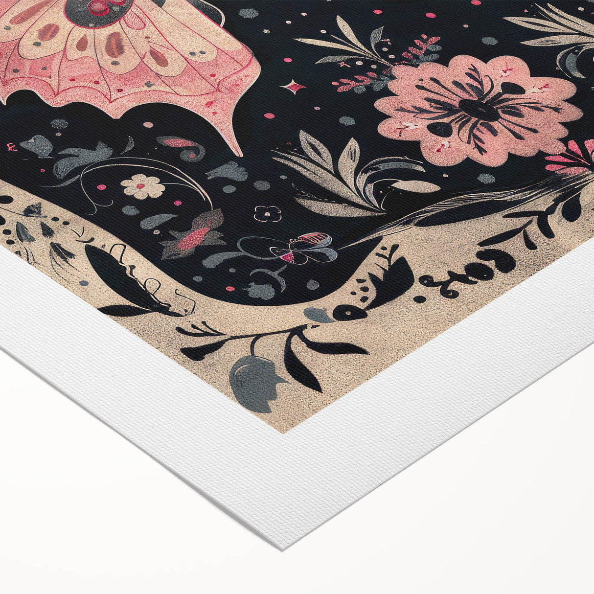Scandinavian Wall Decor | Nordic Butterfly Art Print in Pink and Gray