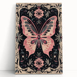 Scandinavian Wall Decor | Nordic Butterfly Art Print in Pink and Gray