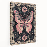 Scandinavian Wall Decor | Nordic Butterfly Art Print in Pink and Gray