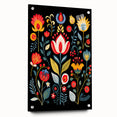 Scandinavian Wall Decor | Vibrant Floral Nordic Art Print