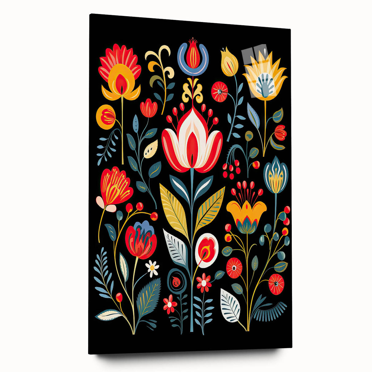 Scandinavian Wall Decor | Vibrant Floral Nordic Art Print