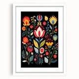 Scandinavian Wall Decor | Vibrant Floral Nordic Art Print