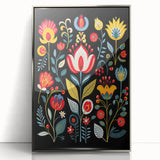 Scandinavian Wall Decor | Vibrant Floral Nordic Art Print
