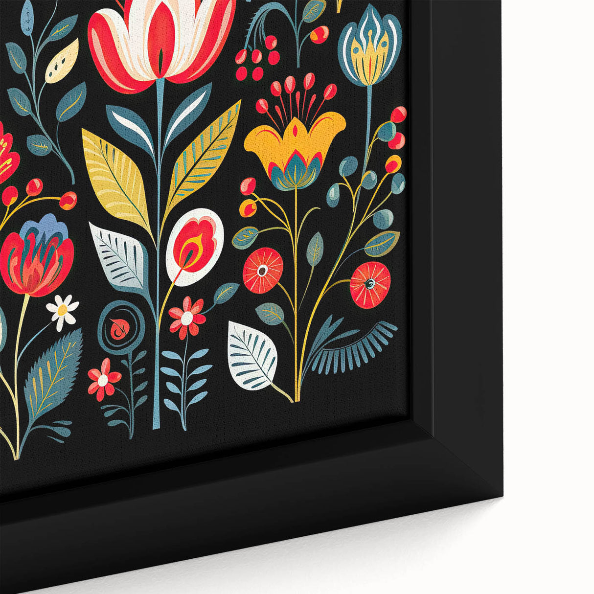 Scandinavian Wall Decor | Vibrant Floral Nordic Art Print