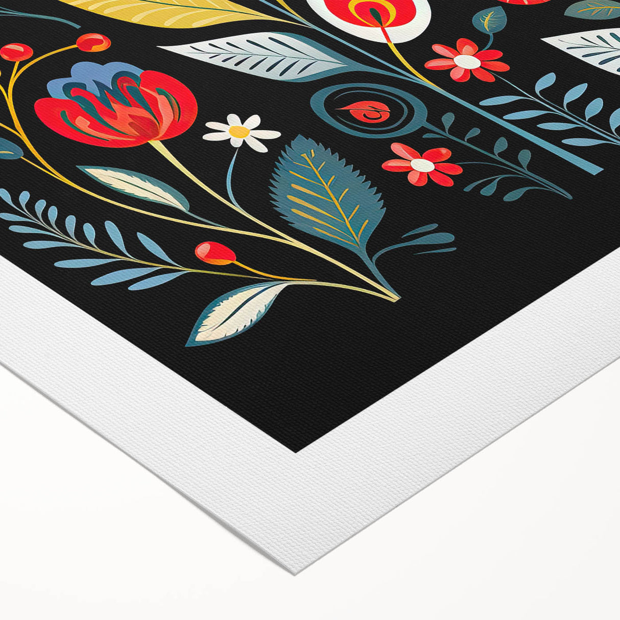 Scandinavian Wall Decor | Vibrant Floral Nordic Art Print