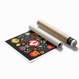 Scandinavian Wall Decor | Vibrant Floral Nordic Art Print