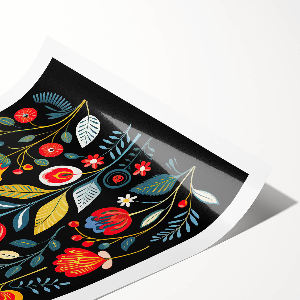 Scandinavian Wall Decor | Vibrant Floral Nordic Art Print