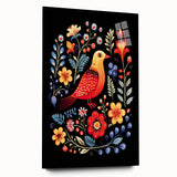 Scandinavian Wall Decor | Vibrant Nordic Bird Art Print | Hygge-Inspired