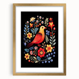 Scandinavian Wall Decor | Vibrant Nordic Bird Art Print | Hygge-Inspired