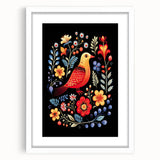 Scandinavian Wall Decor | Vibrant Nordic Bird Art Print | Hygge-Inspired