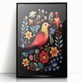 Scandinavian Wall Decor | Vibrant Nordic Bird Art Print | Hygge-Inspired