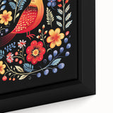 Scandinavian Wall Decor | Vibrant Nordic Bird Art Print | Hygge-Inspired