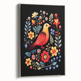 Scandinavian Wall Decor | Vibrant Nordic Bird Art Print | Hygge-Inspired