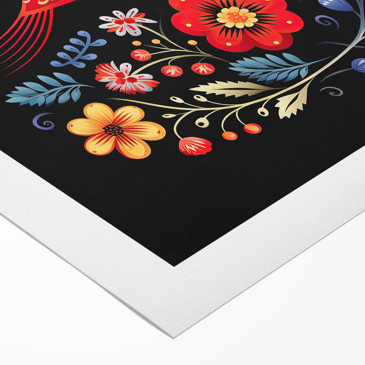Scandinavian Wall Decor | Vibrant Nordic Bird Art Print | Hygge-Inspired