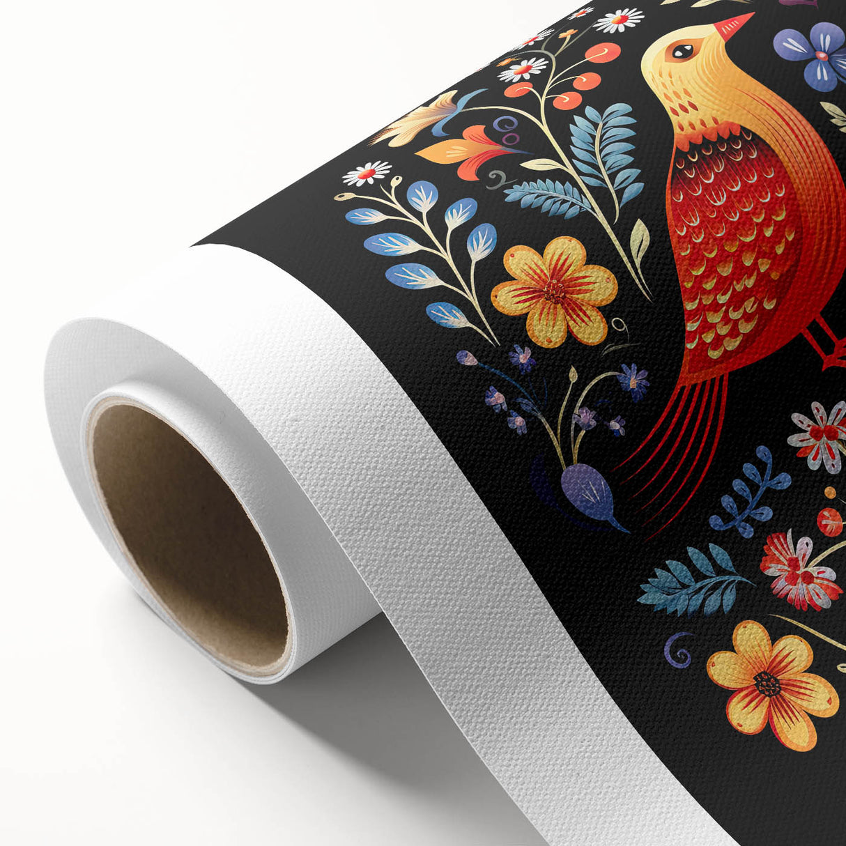 Scandinavian Wall Decor | Vibrant Nordic Bird Art Print | Hygge-Inspired