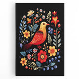 Scandinavian Wall Decor | Vibrant Nordic Bird Art Print | Hygge-Inspired