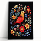 Scandinavian Wall Decor | Vibrant Nordic Bird Art Print | Hygge-Inspired