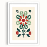 Scandinavian Wall Decor | Minimalist Floral Nordic Art Print | Hygge Style