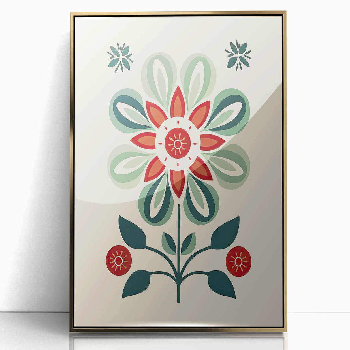 Scandinavian Wall Decor | Minimalist Floral Nordic Art Print | Hygge Style
