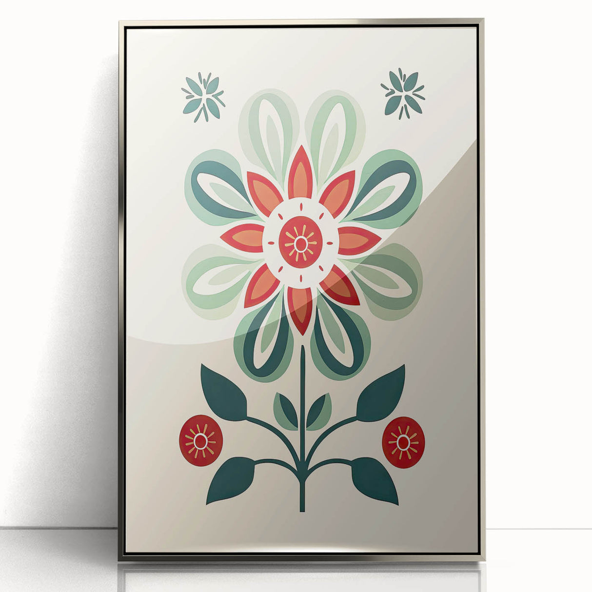 Scandinavian Wall Decor | Minimalist Floral Nordic Art Print | Hygge Style