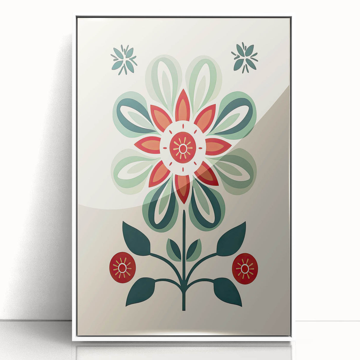 Scandinavian Wall Decor | Minimalist Floral Nordic Art Print | Hygge Style