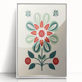 Scandinavian Wall Decor | Minimalist Floral Nordic Art Print | Hygge Style