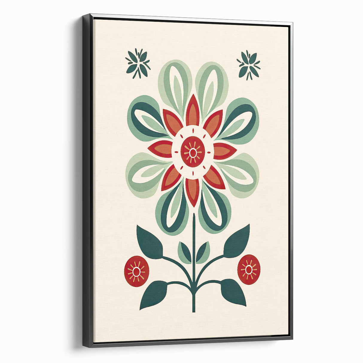 Scandinavian Wall Decor | Minimalist Floral Nordic Art Print | Hygge Style