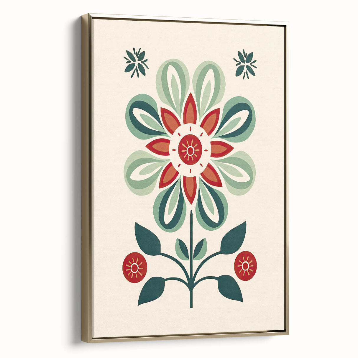 Scandinavian Wall Decor | Minimalist Floral Nordic Art Print | Hygge Style