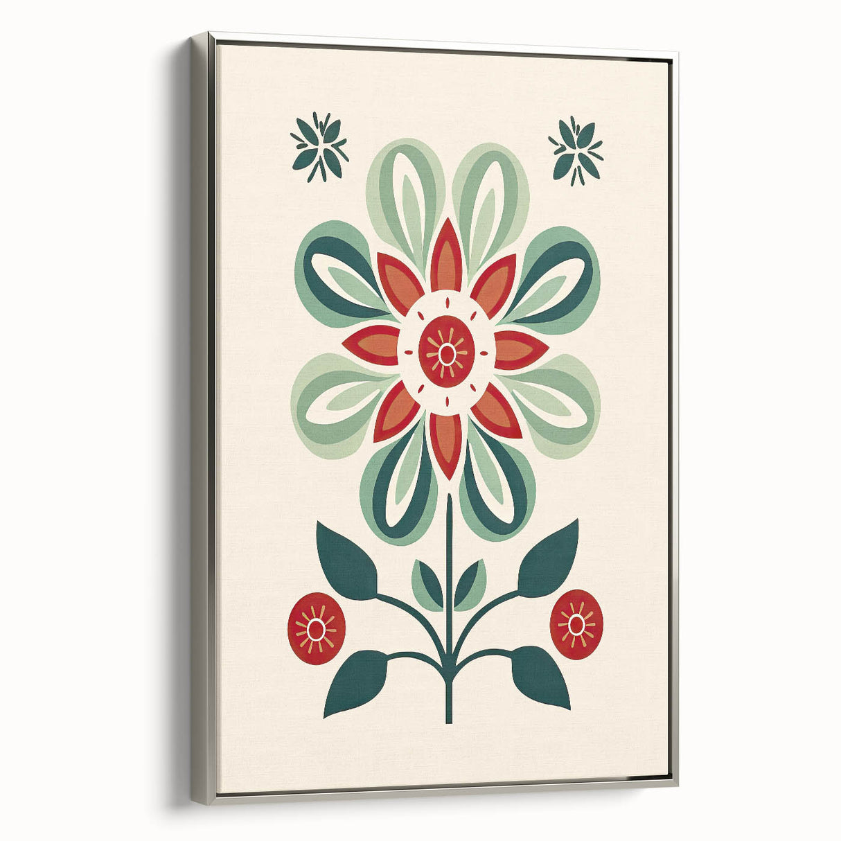 Scandinavian Wall Decor | Minimalist Floral Nordic Art Print | Hygge Style