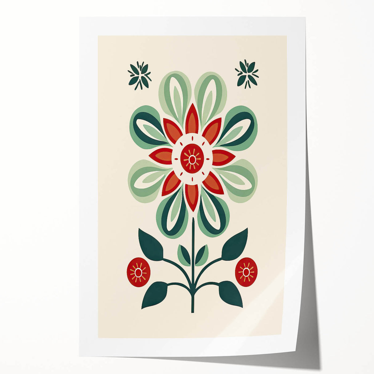 Scandinavian Wall Decor | Minimalist Floral Nordic Art Print | Hygge Style