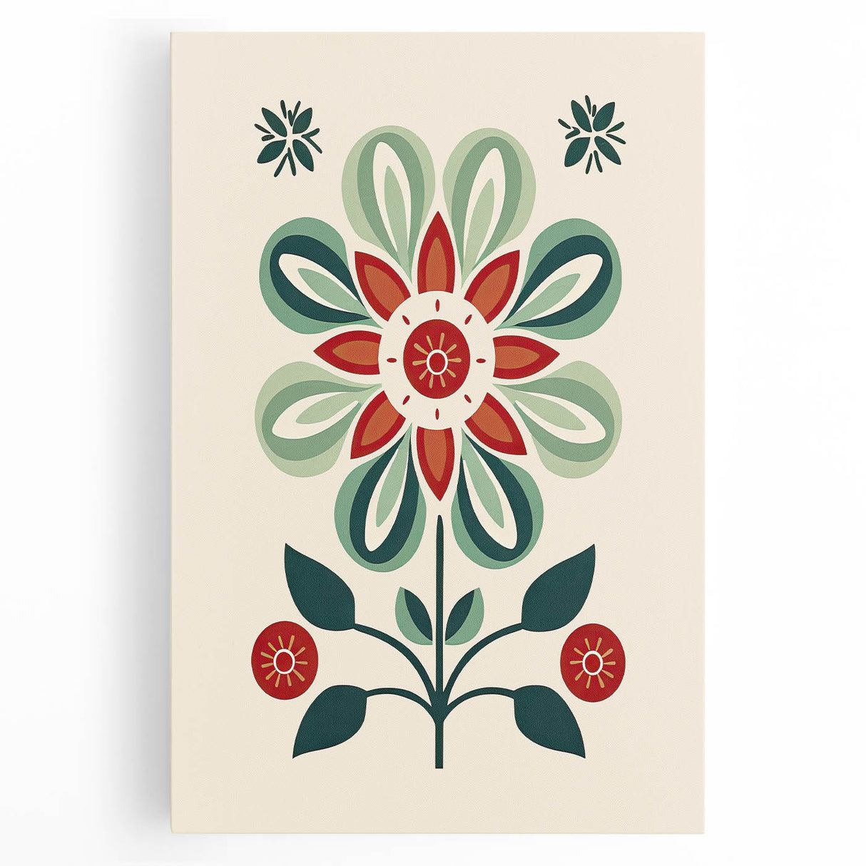 Scandinavian Wall Decor | Minimalist Floral Nordic Art Print | Hygge Style