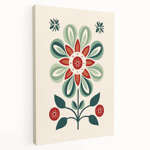 Scandinavian Wall Decor | Minimalist Floral Nordic Art Print | Hygge Style