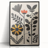 Scandinavian Wall Decor | Bold Minimalist Floral Nordic Art Print | Hygge