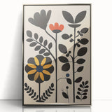 Scandinavian Wall Decor | Bold Minimalist Floral Nordic Art Print | Hygge