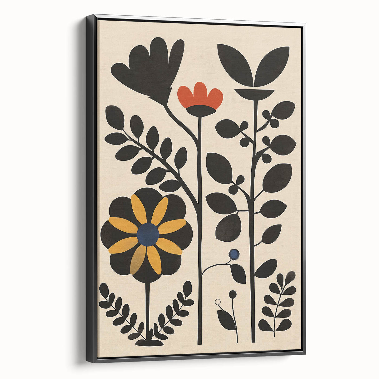 Scandinavian Wall Decor | Bold Minimalist Floral Nordic Art Print | Hygge