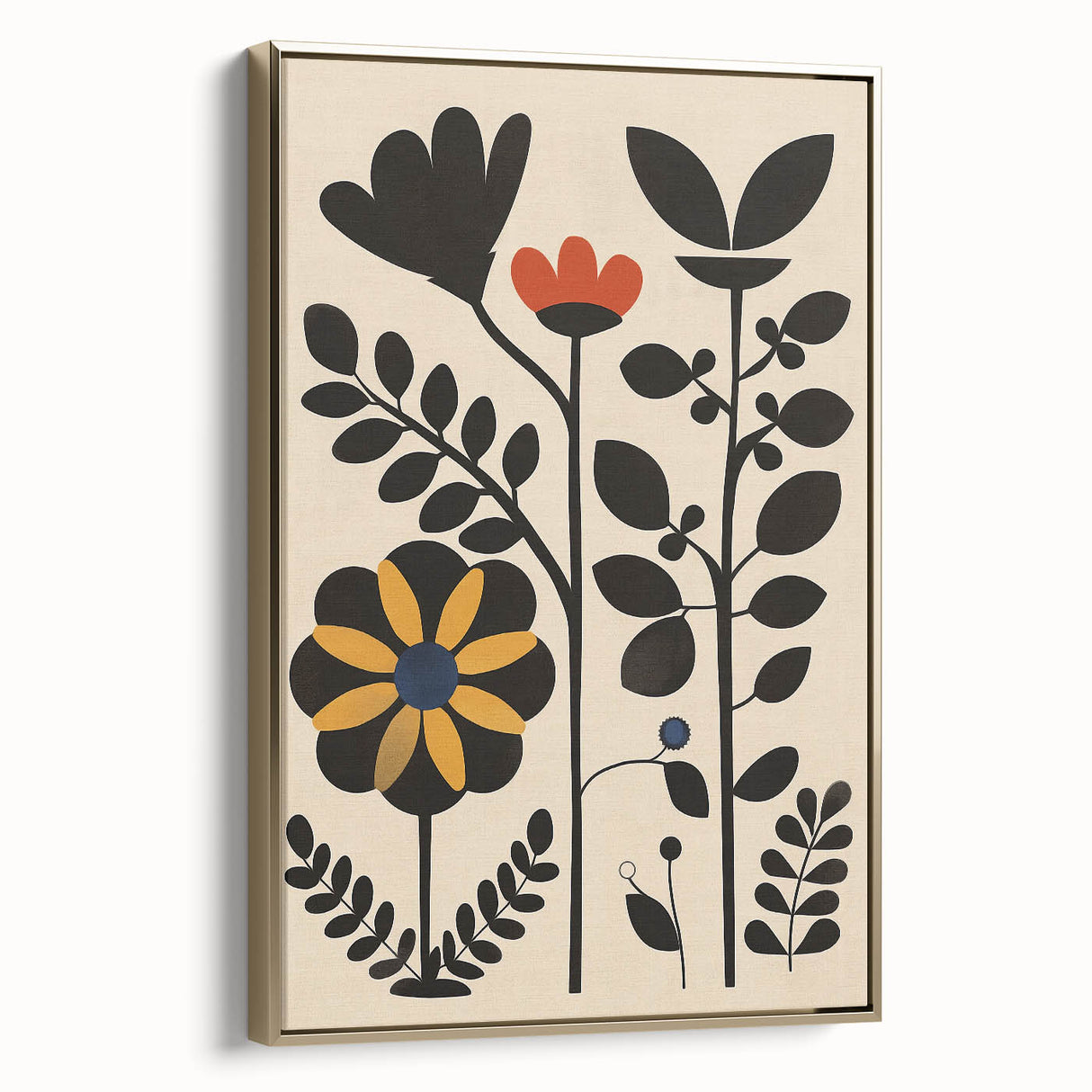 Scandinavian Wall Decor | Bold Minimalist Floral Nordic Art Print | Hygge