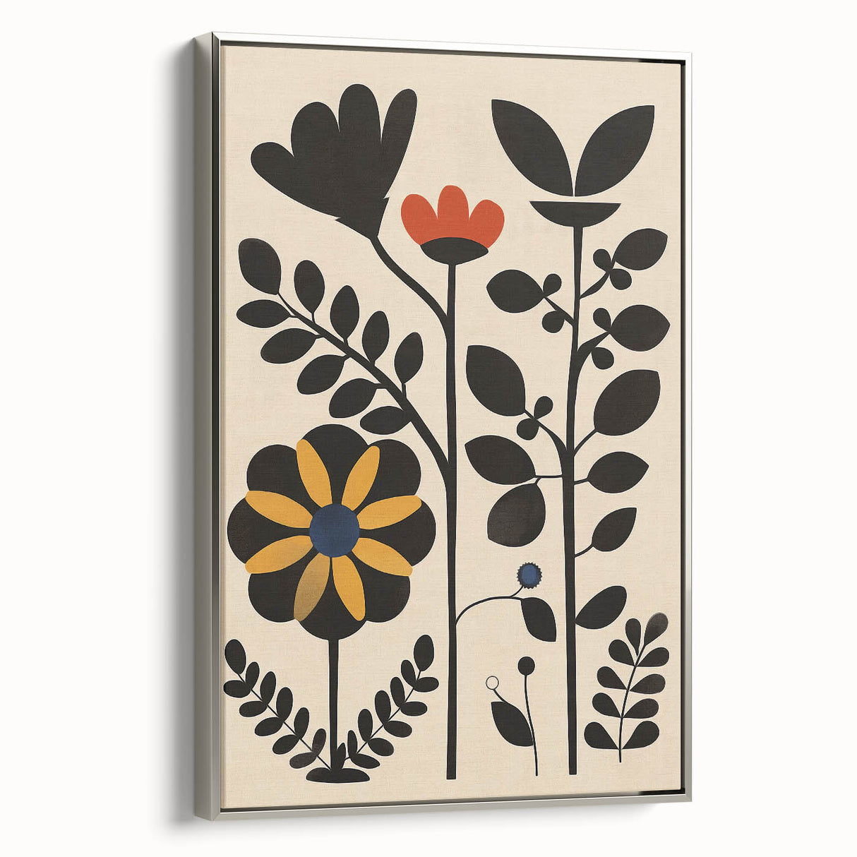 Scandinavian Wall Decor | Bold Minimalist Floral Nordic Art Print | Hygge