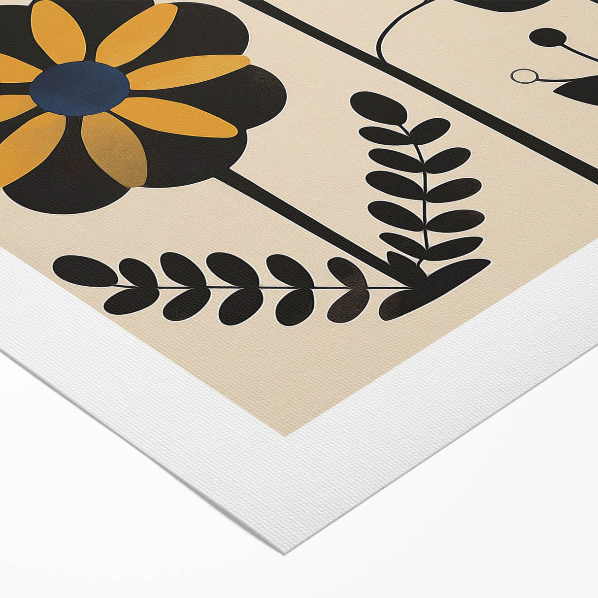 Scandinavian Wall Decor | Bold Minimalist Floral Nordic Art Print | Hygge