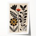 Scandinavian Wall Decor | Bold Minimalist Floral Nordic Art Print | Hygge