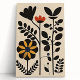 Scandinavian Wall Decor | Bold Minimalist Floral Nordic Art Print | Hygge