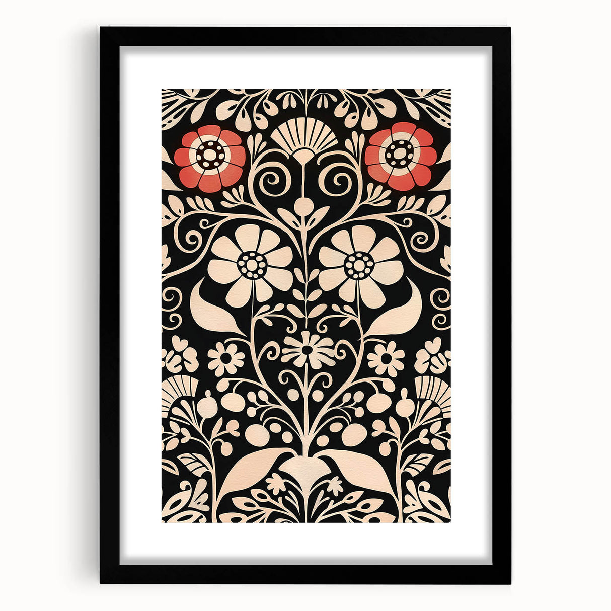 Scandinavian Wall Decor | Elegant Nordic Floral Art Print | Hygge Style