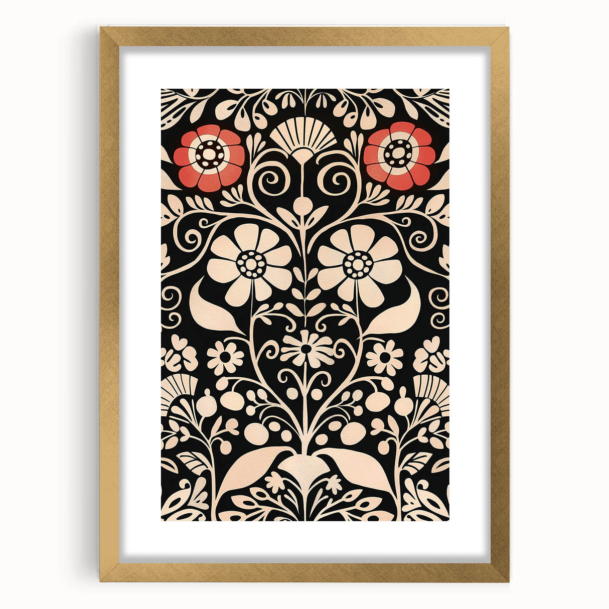 Scandinavian Wall Decor | Elegant Nordic Floral Art Print | Hygge Style