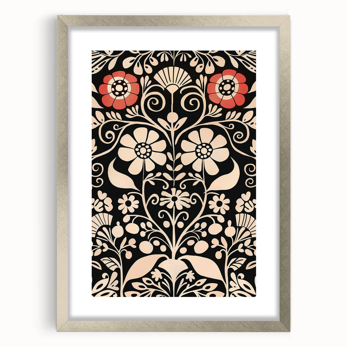 Scandinavian Wall Decor | Elegant Nordic Floral Art Print | Hygge Style