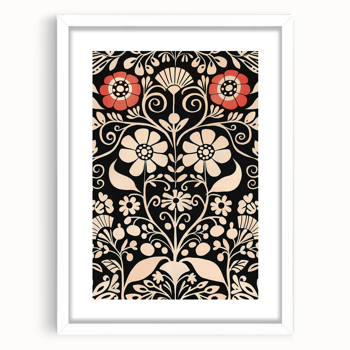Scandinavian Wall Decor | Elegant Nordic Floral Art Print | Hygge Style