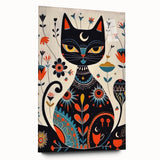 Scandinavian Wall Decor | Mystical Nordic Cat Art Print | Hygge Style
