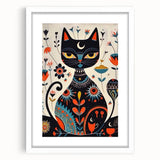 Scandinavian Wall Decor | Mystical Nordic Cat Art Print | Hygge Style