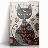 Scandinavian Wall Decor | Mystical Nordic Cat Art Print | Hygge Style
