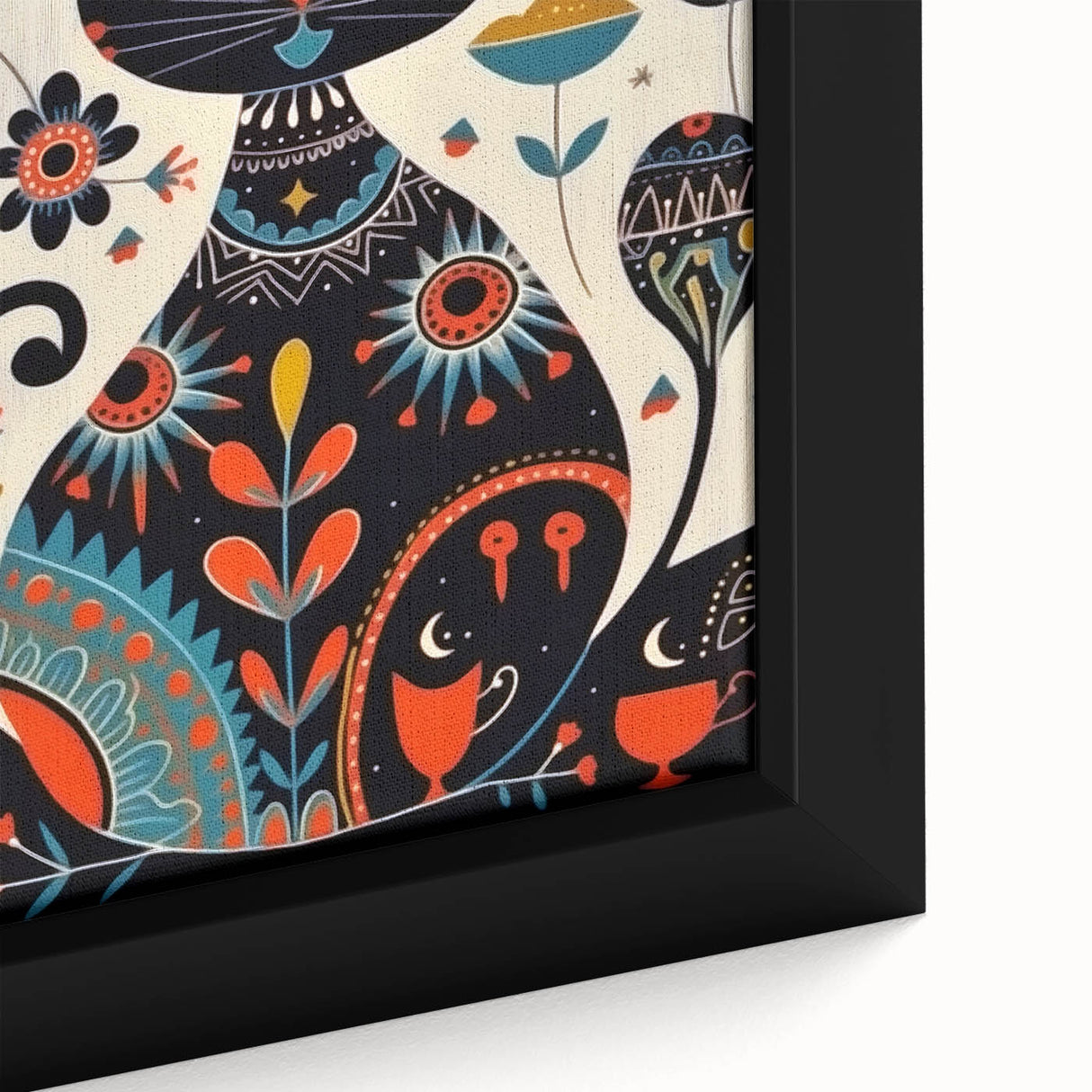 Scandinavian Wall Decor | Mystical Nordic Cat Art Print | Hygge Style