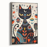 Scandinavian Wall Decor | Mystical Nordic Cat Art Print | Hygge Style